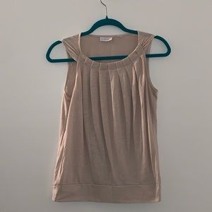 New York&Company pleated, sleeveless blouse